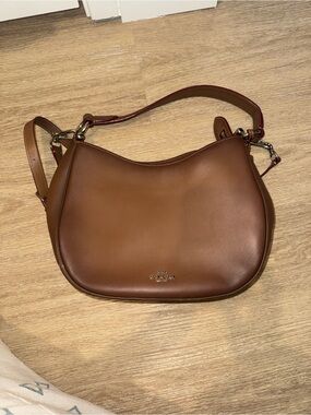 Coach Nomad Burnished Leather Bag - Curved Saddle Crossbody
